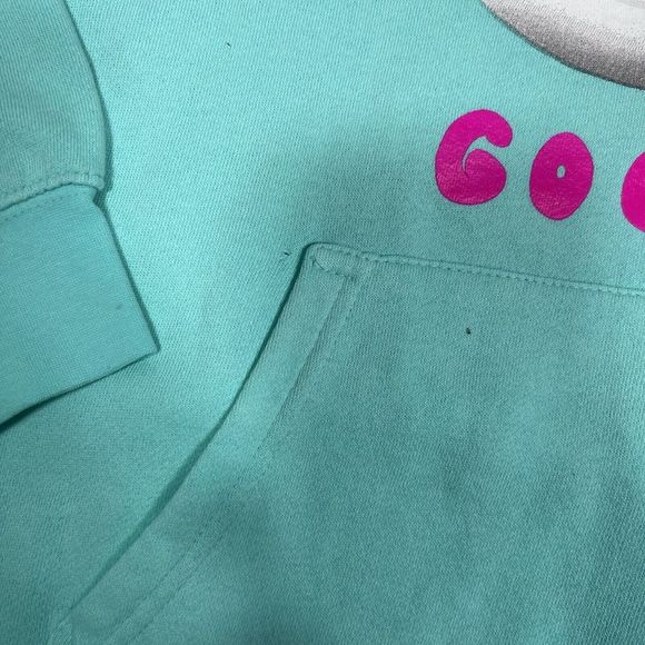 Tekashi GOOBA Sweatshirt Unisex  Hoodie Shark Rainbow Aqua Size M Oversized Flaw - Picture 5 of 11